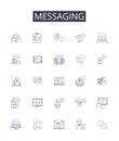 Messaging line icons collection. Collaboration, Community, Partnership, Solidarity, Trust, Equality, Commonality vector