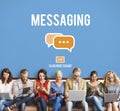 Messaging Texting Connection Networking Connection Concept Royalty Free Stock Photo
