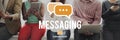 Messaging Texting Connection Networking Connection Concept Royalty Free Stock Photo