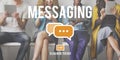 Messaging Texting Connection Networking Connection Concept Royalty Free Stock Photo