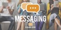 Messaging Texting Connection Networking Connection Concept Royalty Free Stock Photo