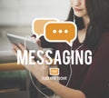 Messaging Texting Connection Networking Connection Concept Royalty Free Stock Photo