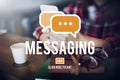 Messaging Texting Connection Networking Connection Concept Royalty Free Stock Photo