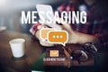 Messaging Texting Connection Networking Connection Concept Royalty Free Stock Photo
