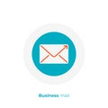 Messale envelope flat art vector icon Royalty Free Stock Photo