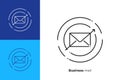 Messale envelope line art vector icon