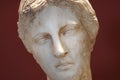 detail of a statue of a woman found in the ancient archaeological site of Messene Royalty Free Stock Photo