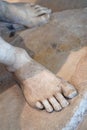 Details of the Hermes statue from the Gymnasium of Messene