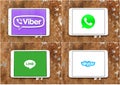 Messenger applications viber , whatsapp , line , skype