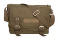 messenger bag olive green military style isolated on white background Royalty Free Stock Photo