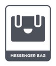 messenger bag icon in trendy design style. messenger bag icon isolated on white background. messenger bag vector icon simple and Royalty Free Stock Photo