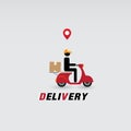 Delivery man with motorcycle