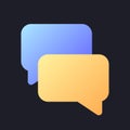 Messenger flat gradient fill ui icon for dark theme