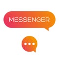 Messenger icon vector Royalty Free Stock Photo
