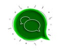Messenger line icon. Speech bubble sign. Chat message. Vector Royalty Free Stock Photo