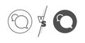 Messenger line icon. Speech bubble sign. Chat message. Vector