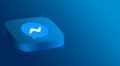 Messenger logo icon on button 3d rendering Royalty Free Stock Photo