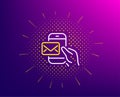 Messenger Mail line icon. New newsletter sign. Vector