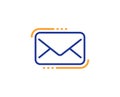 Messenger Mail line icon. New newsletter sign. Vector
