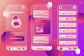 Messenger neumorphic elements kit for mobile app