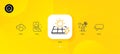 Messenger, Solar panels and Cloud sync minimal line icons. For web application, printing. Vector