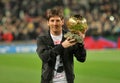 Messi holds up Golden Ball