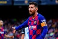 Messi plays at the La Liga match between FC Barcelona and Deportivo Alaves