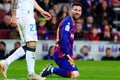 Messi plays at the La Liga match between FC Barcelona and Deportivo Alaves