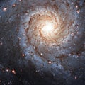 Messier 74, NGC 628 Spiral galaxy in the constellation Pisces. Royalty Free Stock Photo