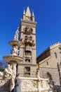 MESSINA, ITALY - NOVEMBER, 06 - Messina Duomo Cathedral with astronomical clock and fountain of Orion