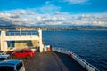 Messina, Italy - 9.02.2019: Passenger ferry in the Mediterranean Sea from Messina, Sicily, Italy Royalty Free Stock Photo