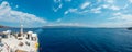 Messina strait from ferry, Sicily, Italy Royalty Free Stock Photo