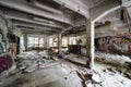 Messy abandoned factory room Royalty Free Stock Photo