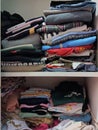 Messy arrangement Clothing wardrobe family