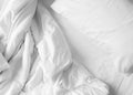 Messy bed sheets Royalty Free Stock Photo