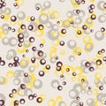 Messy bubble seamless pattern vector background
