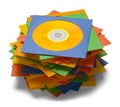 Messy CD Stack Royalty Free Stock Photo