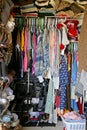 Messy Closet Filled with Woman's CLothes Royalty Free Stock Photo