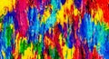 Messy, colorful, artistic paint brush strokes on canvas colorful background, Ai Generative