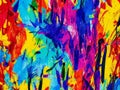 Messy, colorful, artistic paint brush strokes on canvas colorful background, Ai Generative