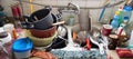 Messy Dirty Kitchen Royalty Free Stock Photo