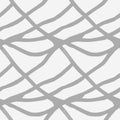 Messy gray threads on white background, Seamless illustration