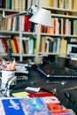 Messy home office desk Royalty Free Stock Photo