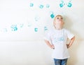 Messy kid painting Royalty Free Stock Photo