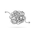 Messy line like finding a solution Royalty Free Stock Photo