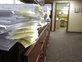 Messy Office with Documents Royalty Free Stock Photo