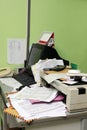 Messy office table Royalty Free Stock Photo