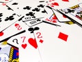 Messy Playing Card with White Background