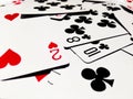 Messy of Playing Cards with White Background