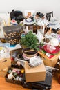 Messy room full of clutter and junk - Compulsive hoarding disorder